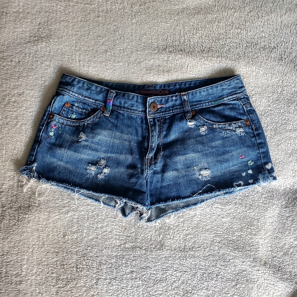 American Egale Short Shorts Distressed Trashed Summer Casual Fun